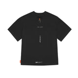 Skinarma Glitch Kısa Kollu Oversize Unisex Bisiklet Yaka Siyah Tişört
