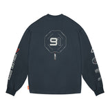 Skinarma Neptune Uzun Kollu Oversize Unisex Bisiklet Yaka Lacivert Sweatshirt