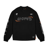 Skinarma Neptune Uzun Kollu Oversize Unisex Bisiklet Yaka Siyah Sweatshirt