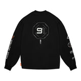 Skinarma Neptune Uzun Kollu Oversize Unisex Bisiklet Yaka Siyah Sweatshirt