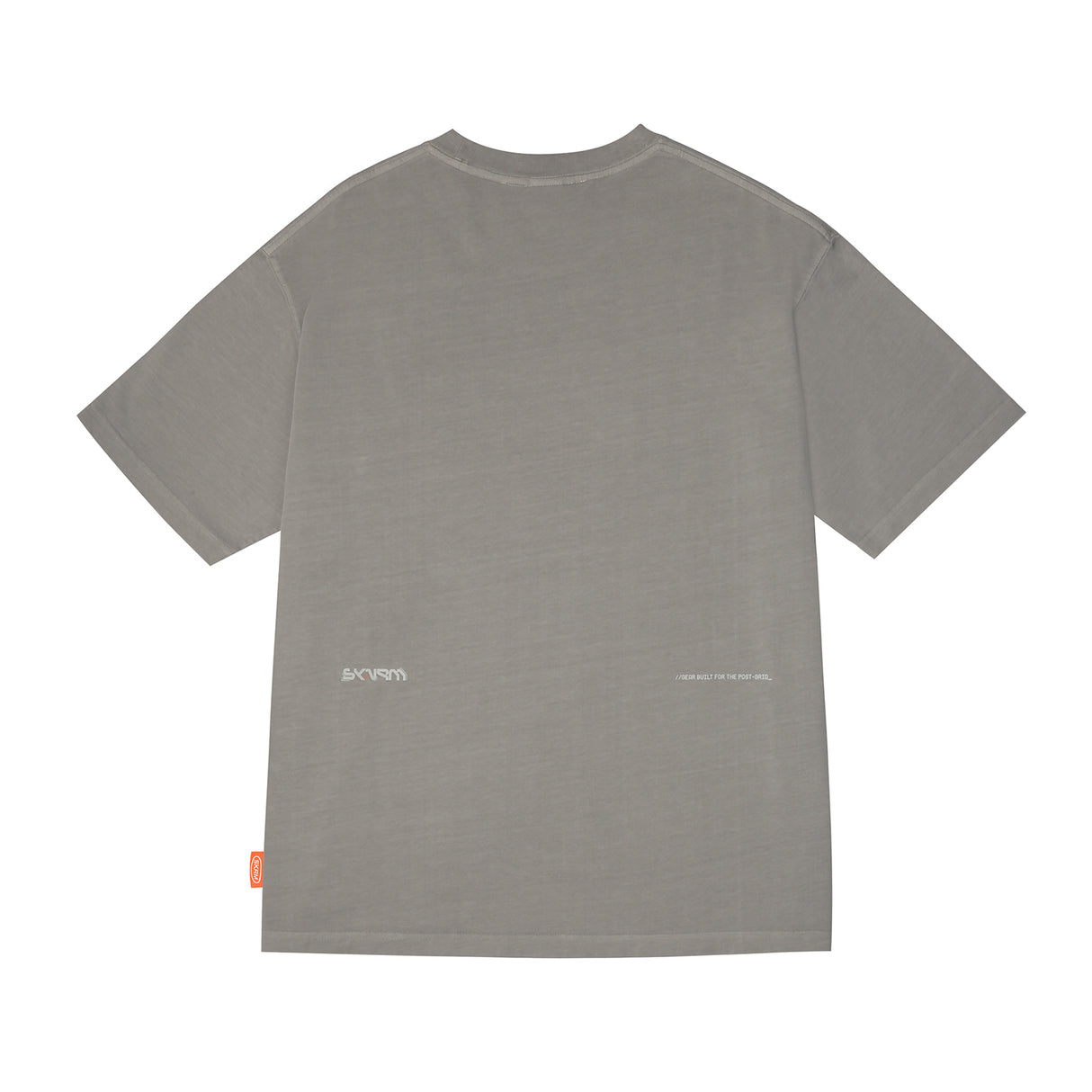 Skinarma Sonar Kısa Kollu Oversize Unisex Bisiklet Yaka Açık Gri Tişört