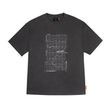 Skinarma Sonar Kısa Kollu Oversize Unisex Bisiklet Yaka Gri Tişört