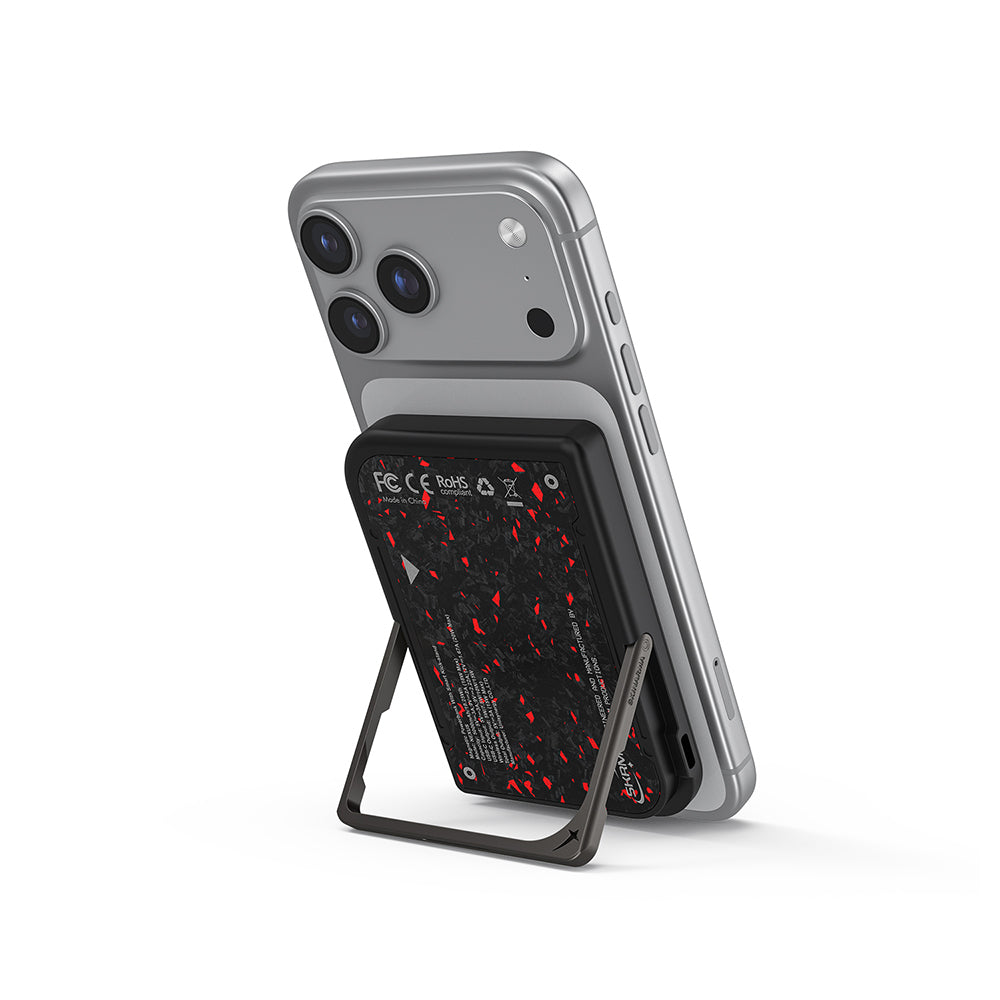 Skinarma Vektor Kablosuz ve PD Hızlı Şarj Özellikli Metal Standlı Taşınabilir Powerbank 15W 5000mAh