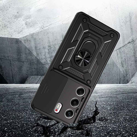 Tecno Camon 40 5G Kılıf Magnetik Standlı Kamera Korumalı Zore Sürgülü Vega Kapak