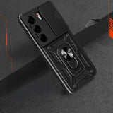 Tecno Camon 40 Pro 4G Kılıf Magnetik Standlı Kamera Korumalı Zore Sürgülü Vega Kapak