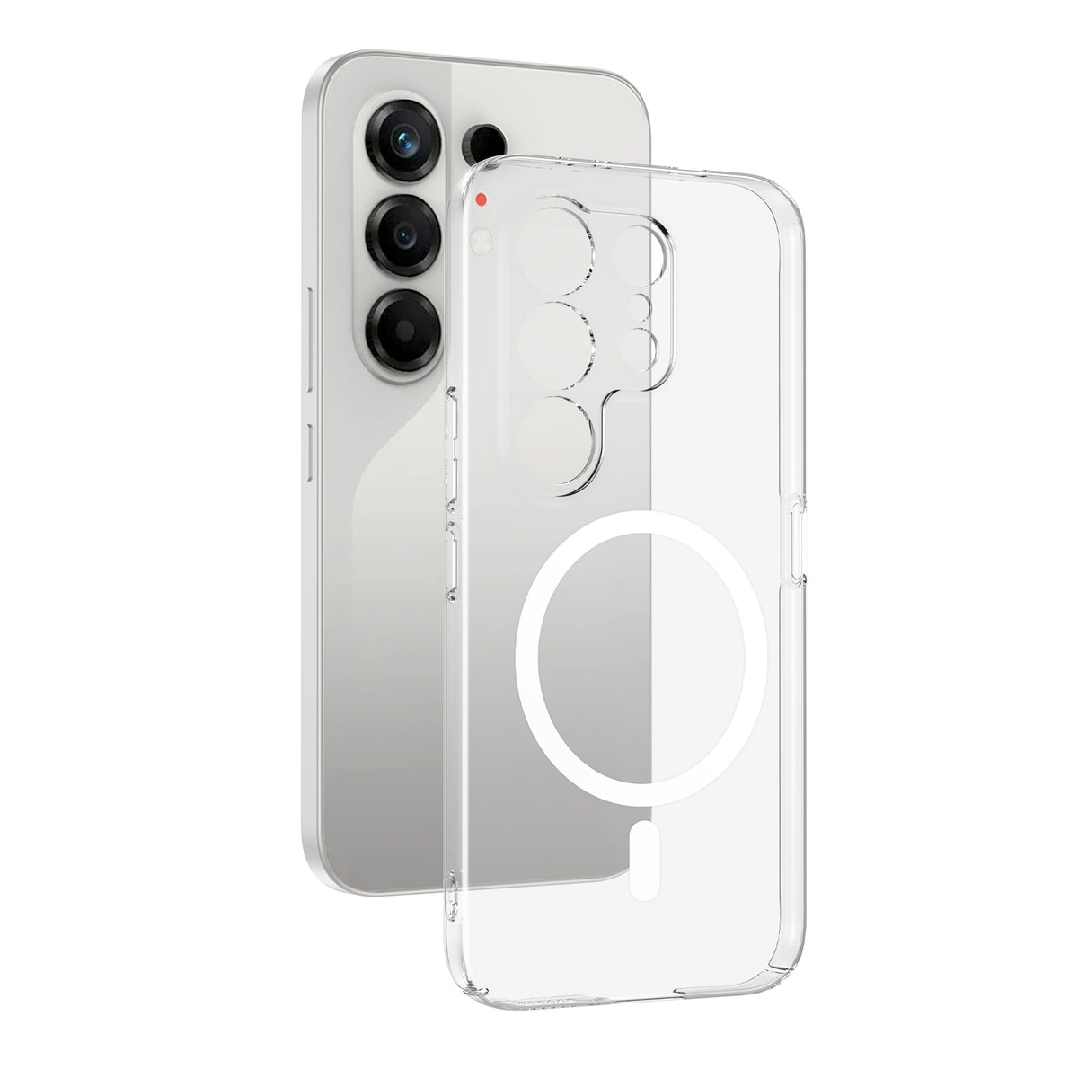 Tecno Camon 50 Kamera Korumalı M-Safe Şarj Özellikli Şeffaf Zore London Sert PC Kapak