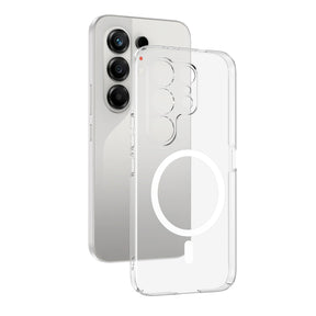 Tecno Camon 50 Kamera Korumalı M-Safe Şarj Özellikli Şeffaf Zore London Sert PC Kapak