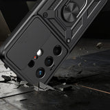 Tecno Camon 50 Kılıf Magnetik Standlı Kamera Korumalı Zore Sürgülü Vega Kapak
