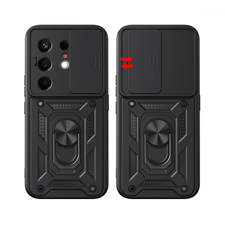 Tecno Camon 50 Kılıf Magnetik Standlı Kamera Korumalı Zore Sürgülü Vega Kapak