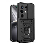 Tecno Camon 50 Kılıf Magnetik Standlı Kamera Korumalı Zore Sürgülü Vega Kapak