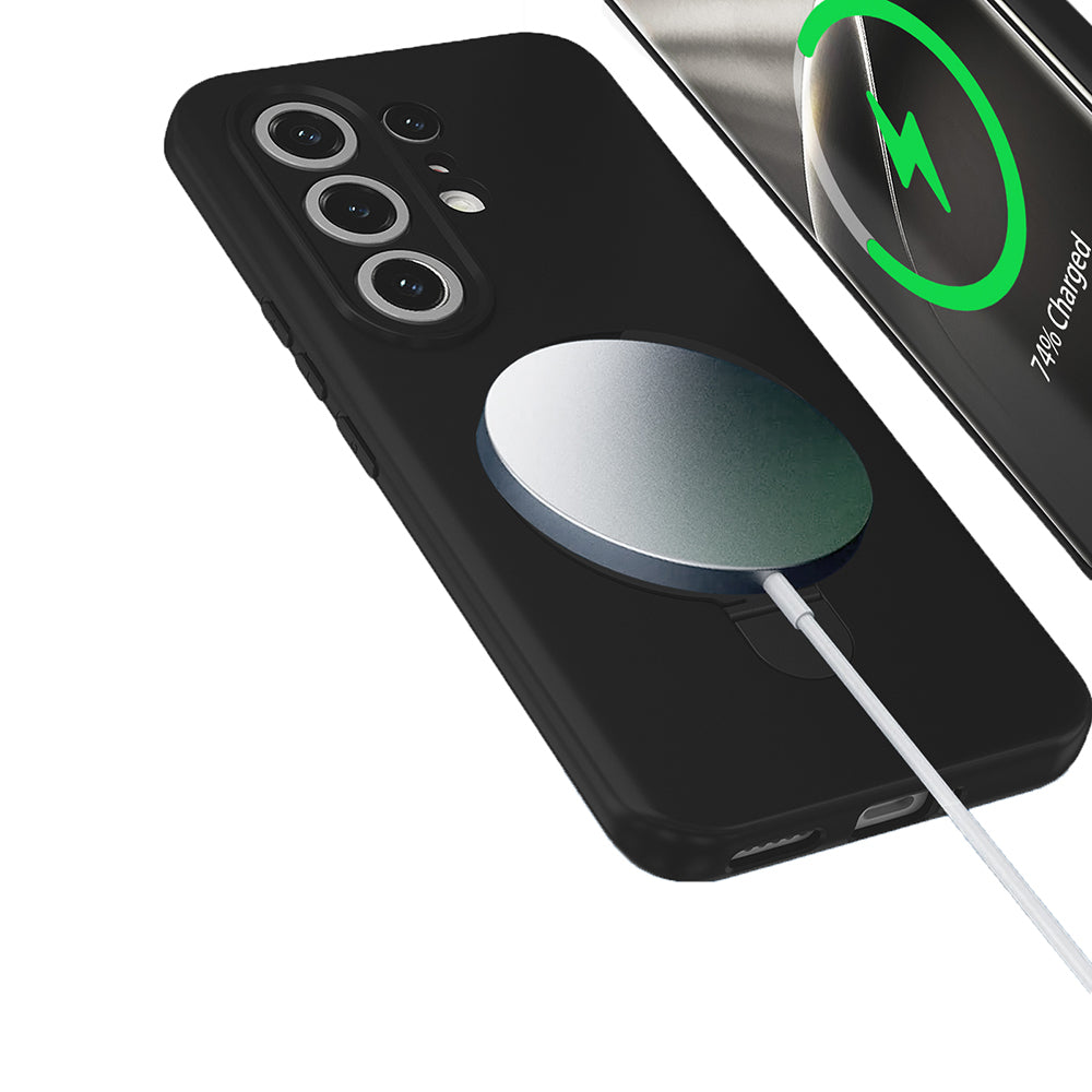 Tecno Camon 50 Pro Kılıf M-safe Şarj Özellikli Standlı Zore Samara Kapak
