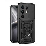 Tecno Camon 50 Pro Kılıf Magnetik Standlı Kamera Korumalı Zore Sürgülü Vega Kapak