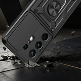 Tecno Camon 50 Pro Kılıf Magnetik Standlı Kamera Korumalı Zore Sürgülü Vega Kapak