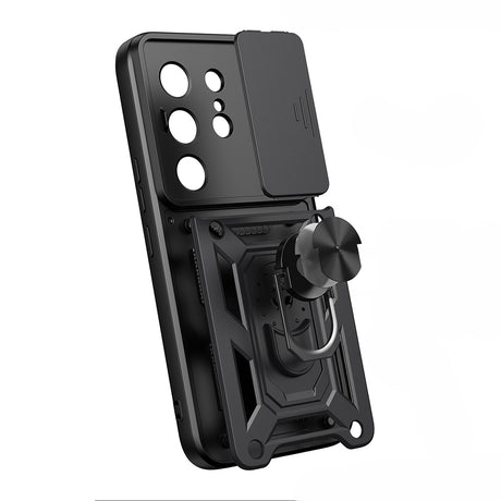 Tecno Camon 50 Pro Kılıf Magnetik Standlı Kamera Korumalı Zore Sürgülü Vega Kapak