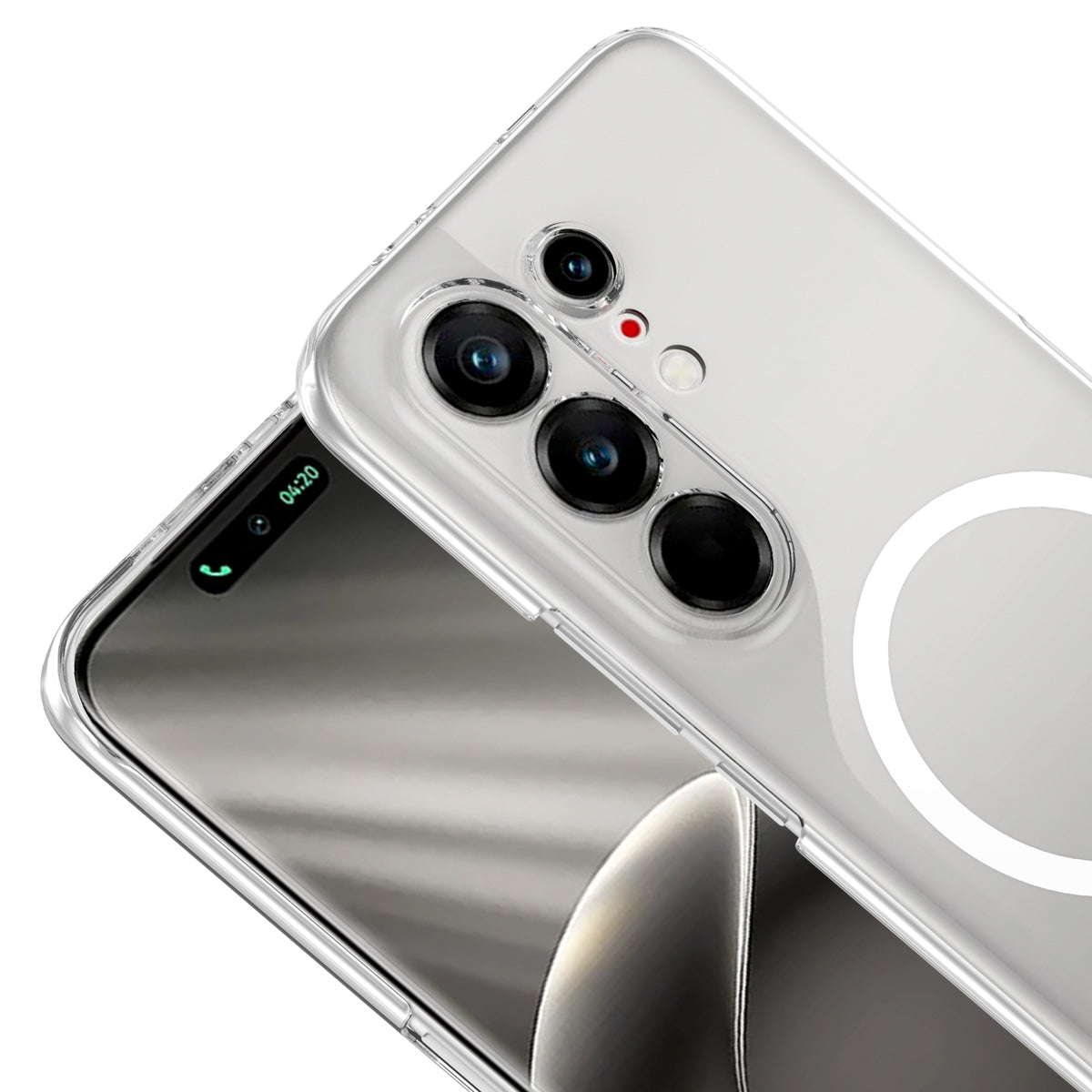 Tecno Camon 50 Ultra Kamera Korumalı M-Safe Şarj Özellikli Şeffaf Zore London Sert PC Kapak
