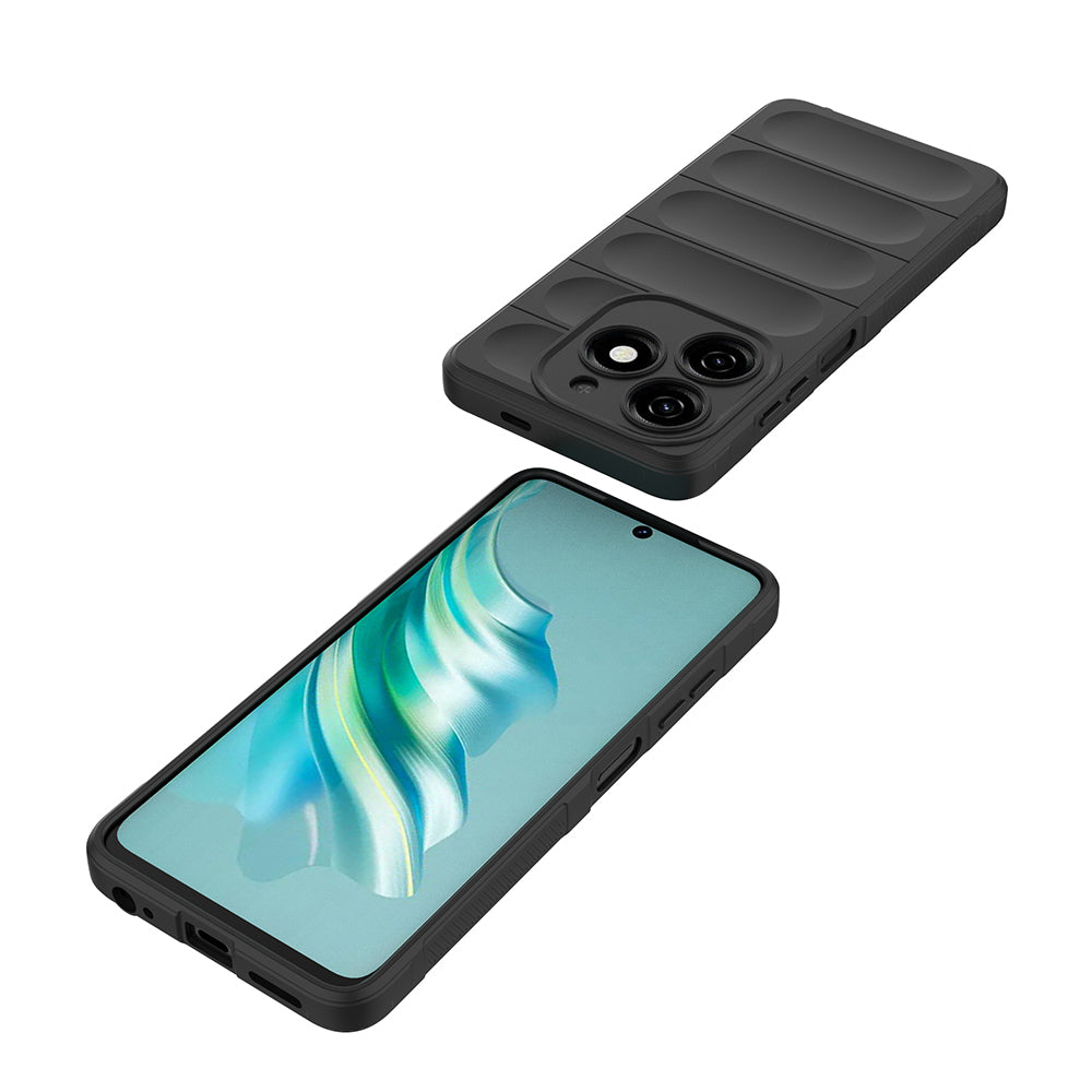 Tecno Spark 20 Kılıf Esnek TPU Oyuklu Arka Yüzey Tasarımlı Zore Etnik Silikon Kapak