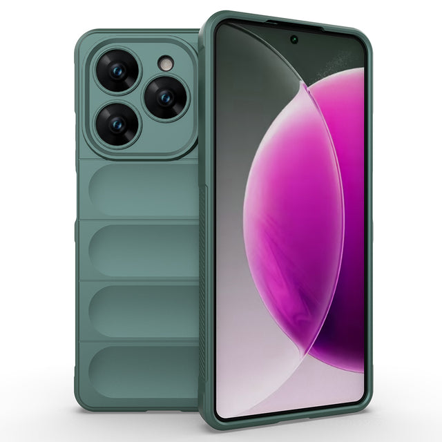 Tecno Spark 20 Pro 4G Kılıf Esnek TPU Oyuklu Arka Yüzey Tasarımlı Zore Etnik Silikon Kapak