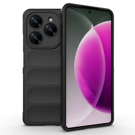 Tecno Spark 20 Pro 4G Kılıf Esnek TPU Oyuklu Arka Yüzey Tasarımlı Zore Etnik Silikon Kapak