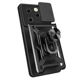 Tecno Spark 20 Pro 4G Kılıf Magnetik Standlı Kamera Korumalı Zore Sürgülü Vega Kapak