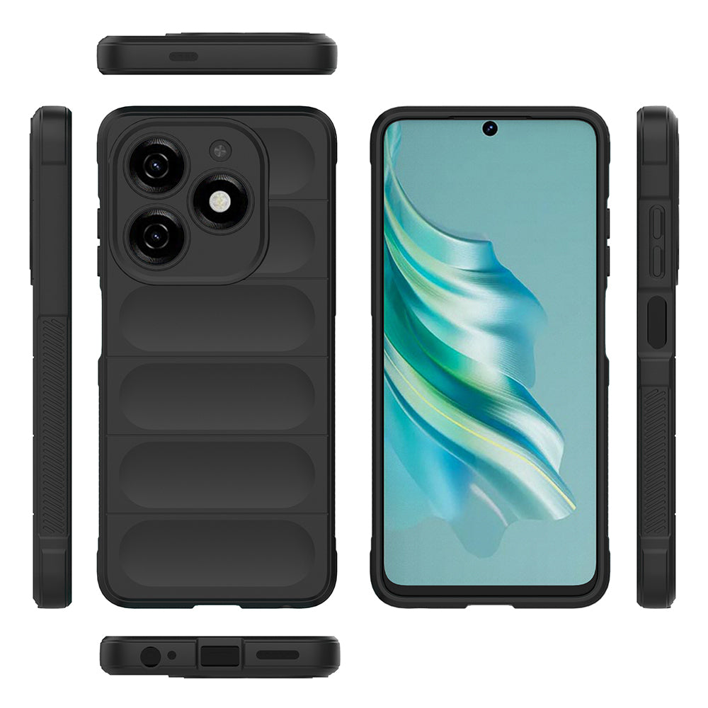 Tecno Spark 20C Kılıf Esnek TPU Oyuklu Arka Yüzey Tasarımlı Zore Etnik Silikon Kapak