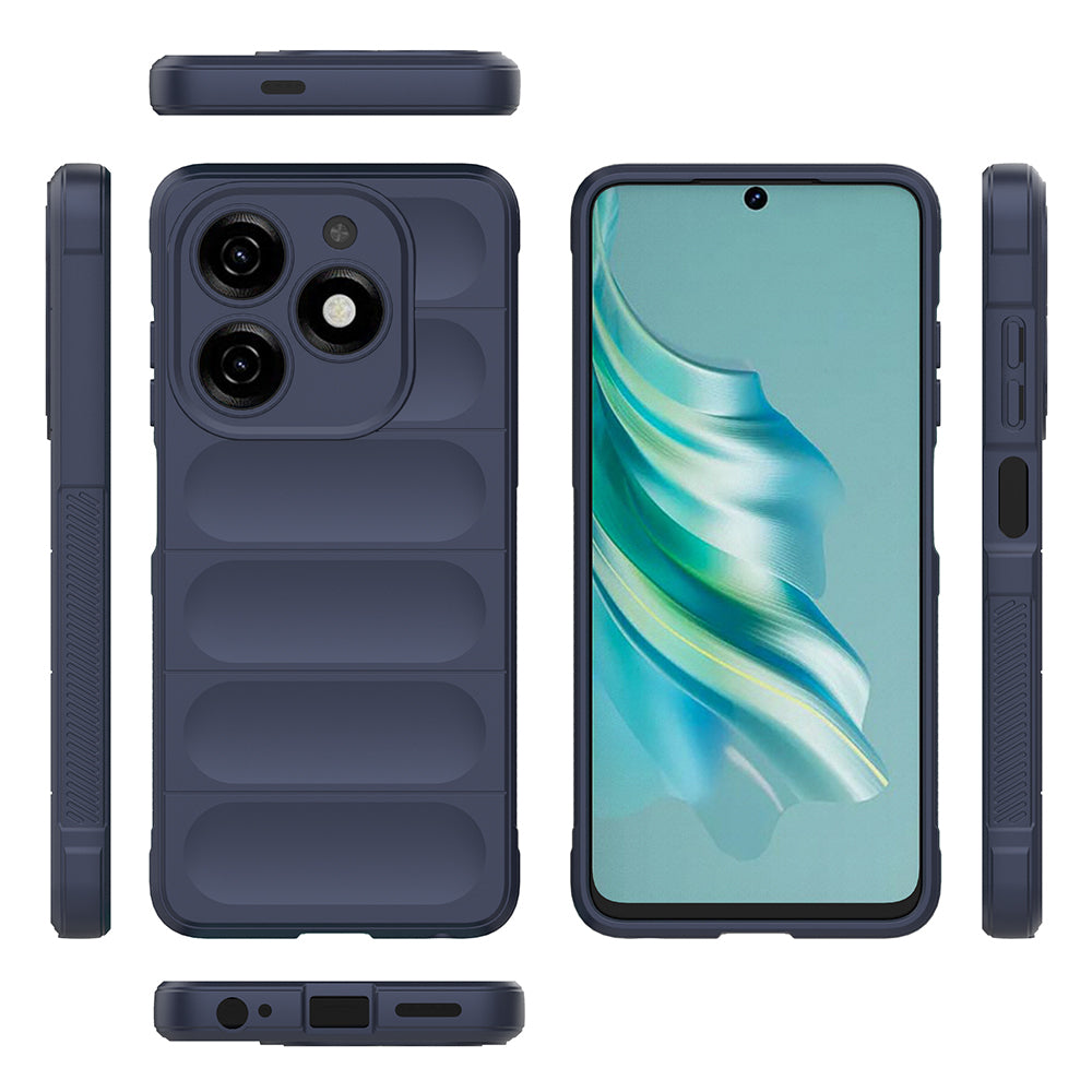 Tecno Spark 20C Kılıf Esnek TPU Oyuklu Arka Yüzey Tasarımlı Zore Etnik Silikon Kapak