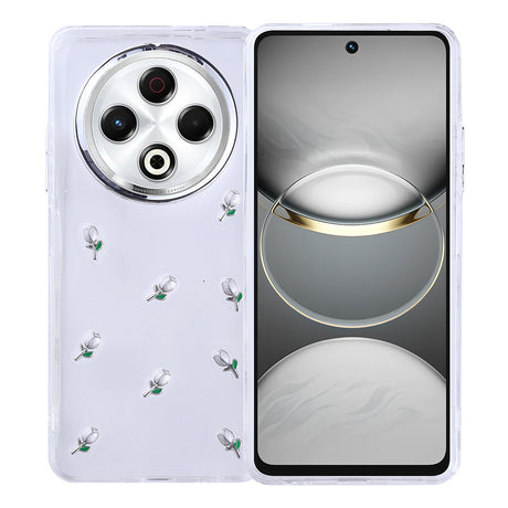 Tecno Spark 30 4G Kılıf Airbag Tasarımlı Simli Şeffaf Zore Kutup Kapak
