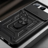 Tecno Spark 40 5G Kılıf Magnetik Standlı Kamera Korumalı Zore Sürgülü Vega Kapak