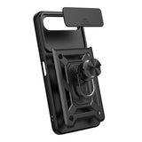 Tecno Spark 40 5G Kılıf Magnetik Standlı Kamera Korumalı Zore Sürgülü Vega Kapak