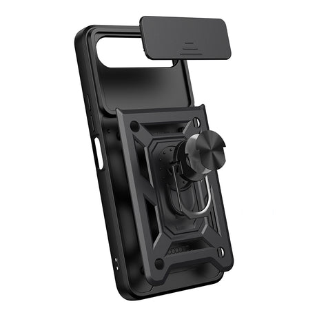 Tecno Spark 40 5G Kılıf Magnetik Standlı Kamera Korumalı Zore Sürgülü Vega Kapak