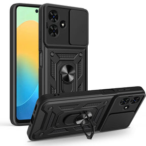Tecno Spark Go 2 Kılıf Magnetik Standlı Kamera Korumalı Zore Sürgülü Vega Kapak