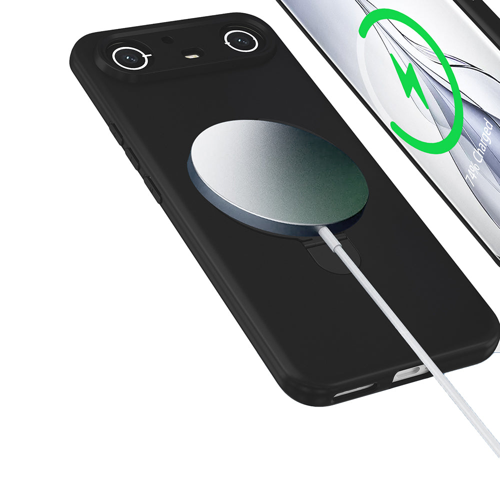 Tecno Spark Slim 5G Kılıf M-safe Şarj Özellikli Standlı Zore Samara Kapak