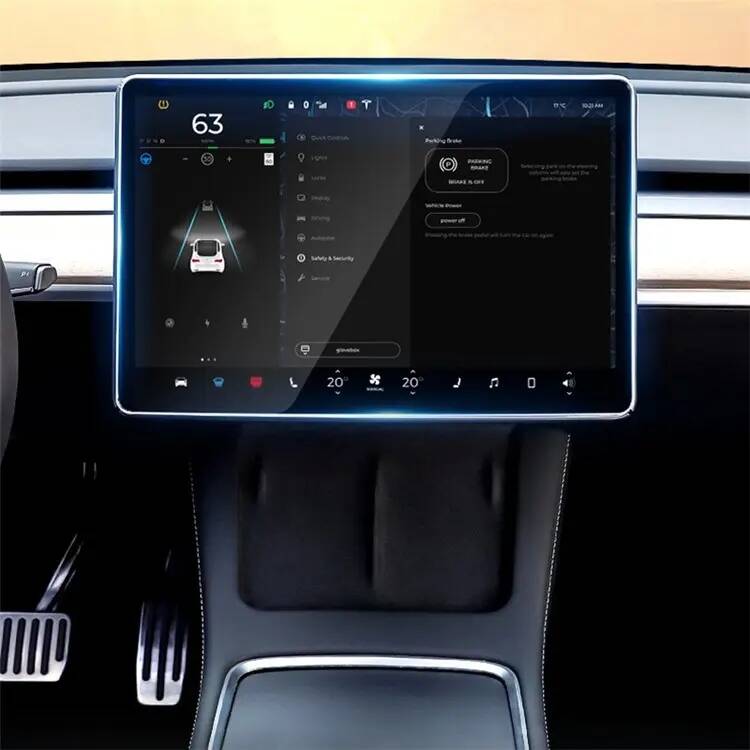 Tesla Model Y Zore Araç Multimedya Temperli Cam Ekran Koruyucu