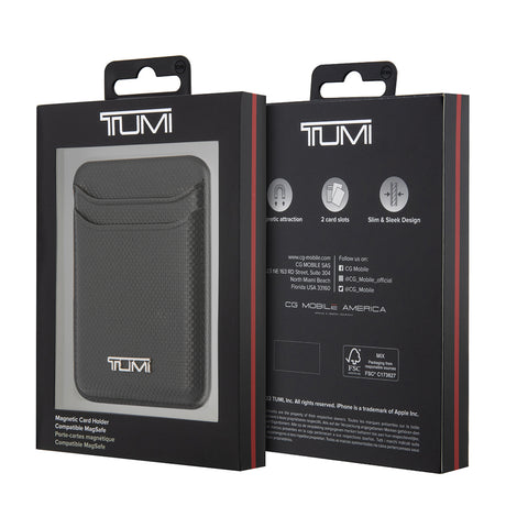 Tumi Orjinal Lisanslı 2 Hazneli Metal Logolu Deri Magnetik Kartlık