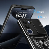 Vivo Y19S Kılıf Magnetik Standlı Kamera Korumalı Zore Sürgülü Vega Kapak