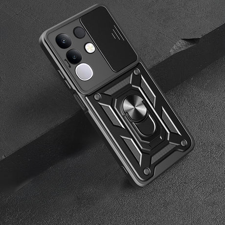 Vivo Y29 4G Kılıf Magnetik Standlı Kamera Korumalı Zore Sürgülü Vega Kapak