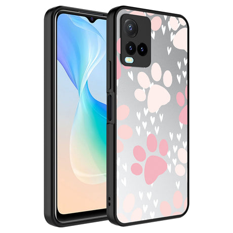 Vivo Y33S Kılıf Aynalı Desenli Kamera Korumalı Parlak Zore Mirror Kapak