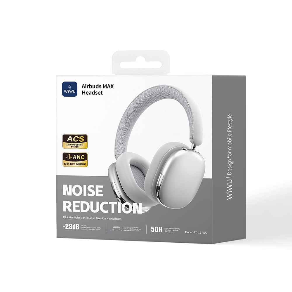 Wiwu Airbuds Max TD-16 ANC Aktif Gürültü Önleyicili Kulak Üstü Bluetooth Kulaklık v6.0