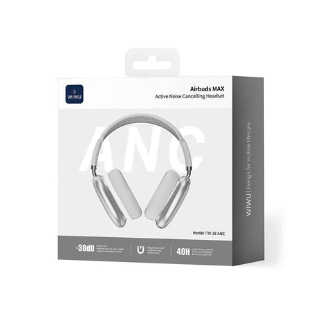 Wiwu Airbuds Max TD-18 ANC Aktif Gürültü Önleyicili Kulak Üstü Bluetooth Kulaklık v6.0