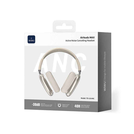 Wiwu Airbuds Max TD-18 ANC Aktif Gürültü Önleyicili Kulak Üstü Bluetooth Kulaklık v6.0