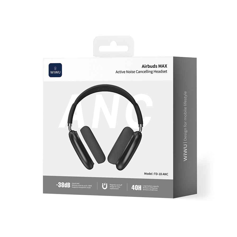 Wiwu Airbuds Max TD-18 ANC Aktif Gürültü Önleyicili Kulak Üstü Bluetooth Kulaklık v6.0