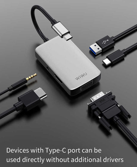 Wiwu Alpha 513HVP Type-C VGA Adaptörü