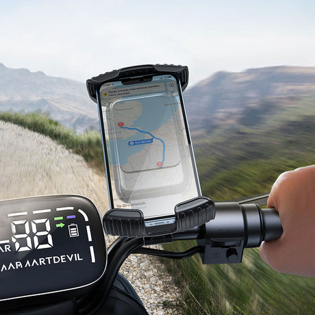 Wiwu CH037 Sarsıntı Önleyici 360° Derece Dönebilen Ayarlanabilir Motosiklet ve Bisiklet Telefon Tutucu