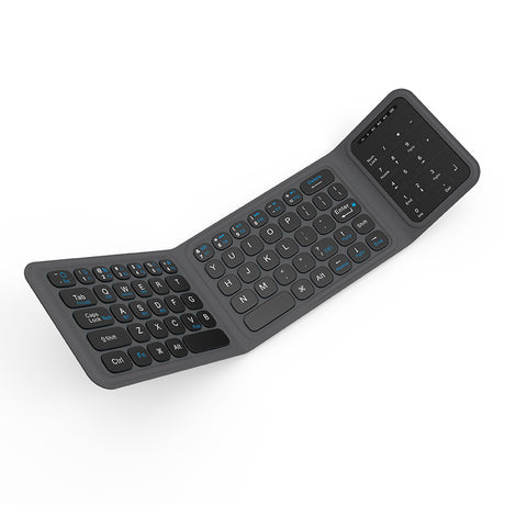 Wiwu FMK-05 iOS Android Windows Uyumlu Katlanabilir Bluetooth Kablosuz Klavye + Masaüstü Telefon Standı