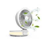 ​Wiwu FS05 Katlanabilir Şarjlı Dijital LED Ekranlı Gece Lambalı Masaüstü Fan