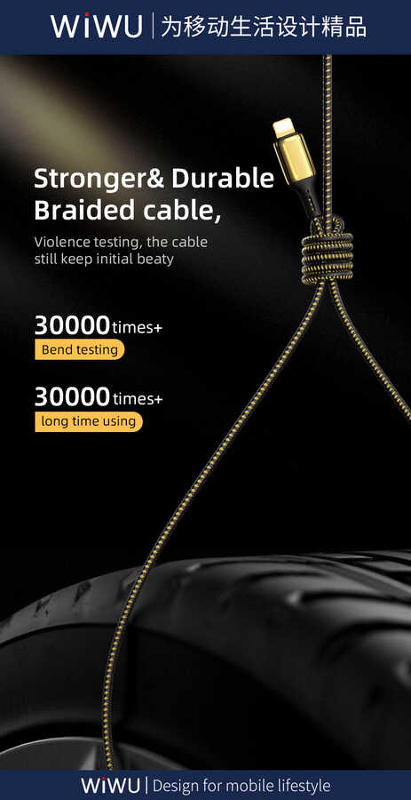 Wiwu Golden Series GD-103 Lightning To PD Data Kablo 1.2M