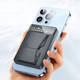 Wiwu JC-20 Hızlı Şarj Özellikli Standlı M-safe Wireless Transparan Powerbank 15W 10000mAh