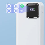 Wiwu JC-22 Dijital LED Ekran Şarj Göstergeli Type-C ve Lightning Kablolu Powerbank 22.5W 20000mAh
