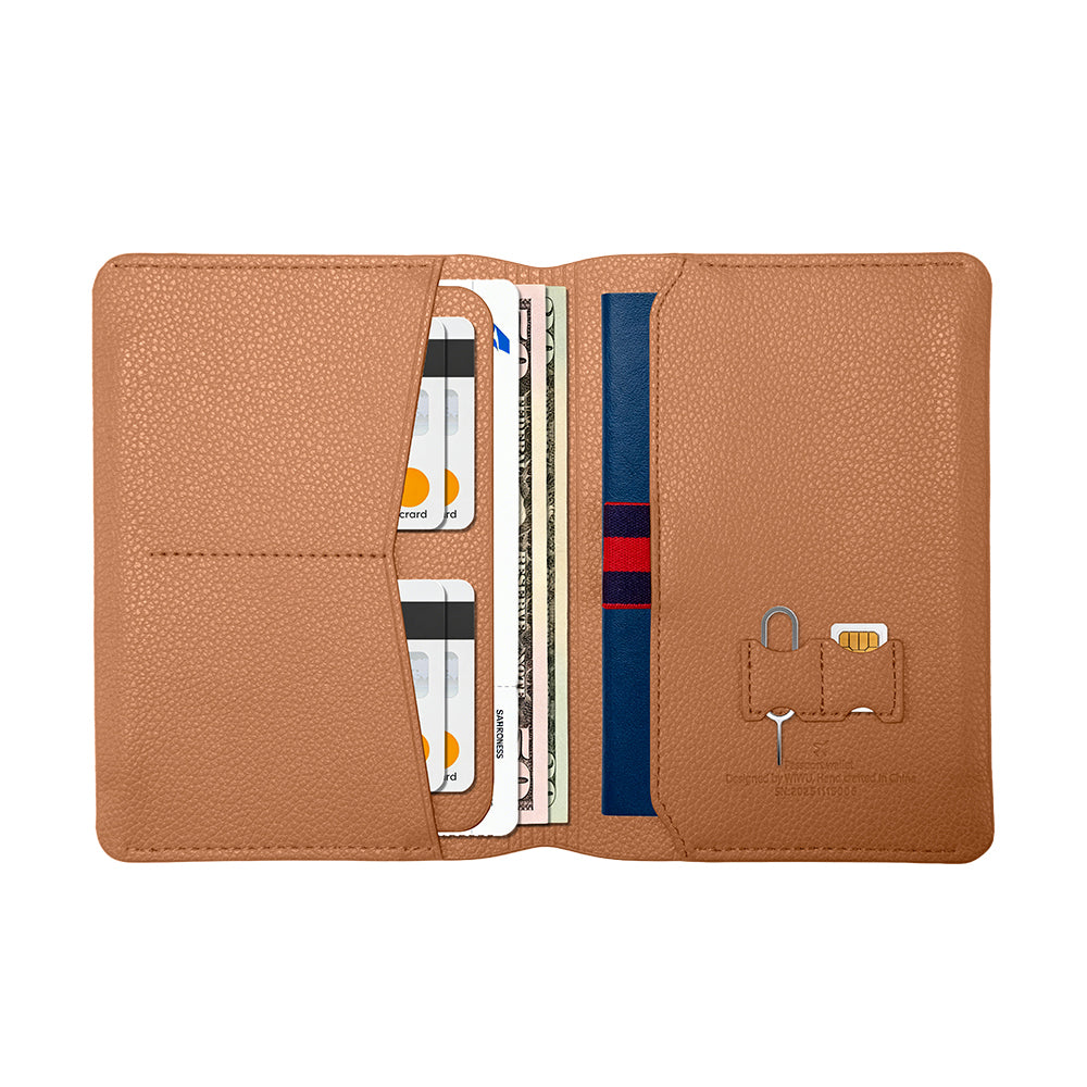 Wiwu Master Passport Wallet Pasaport RFID Özellikli Kart ve Sim Bölmeli PU Deri Cüzdan