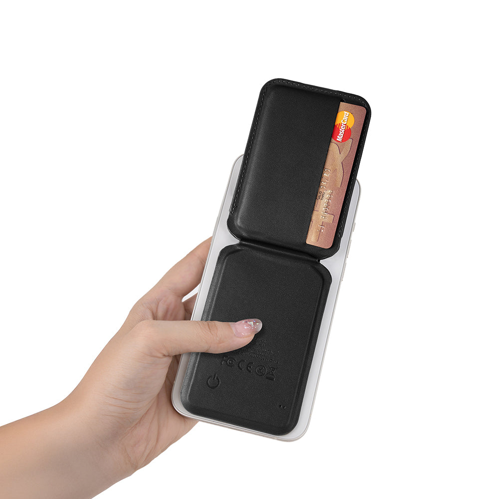 Wiwu MW-007P Magnetik Standlı Kartlık Kablosuz Şarj Uyumlu FindMy ve Find Hub Özellikli Mag Wallet