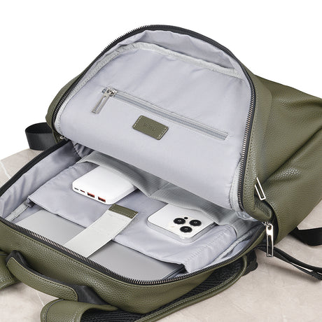 Wiwu Osun Serisi Metal Logolu PU Deri Laptop Sırt Çantası